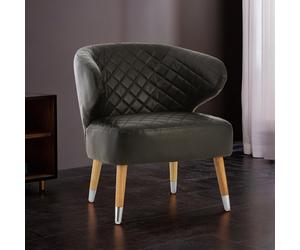 Orsina Mid Century Brown Faux Leather Wingback Armchair, Elegant Design Comfortable Armchair For Livingroom in Black Orsina Black