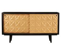 Orsina Mid Century Design Sideboard, Space Saving Sliding Doors Sideboard, Geometric Patterns Mid Century Sideboard