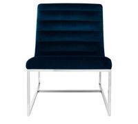 Orsina Midnight Velvet Cocktail Chair, Easy To Adjust Comfy Chair, Effortless Cleaning Ocasssional Accent Chair
