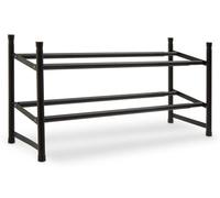 Interiors By Ph Shoe Rack, 2 Tier, Matte Black