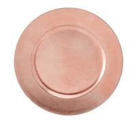 Orsina Minimalist 33Cm Rose Gold Charger Plate, Functional Dinner Plate, Reliable Rose Gold Finish Dinner Plate