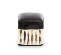 Orsina Minimalist Ceramic Trinket Box With Multicolour Brushstroke Pattern, Modern Jewellery Storage in Black Orsina Black