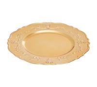 Orsina Minimalist Gold Finish Baroque Charger Plate, Functional Dinner Plate For Dinner, Reliable Gold Finish Plate