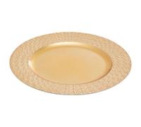 Orsina Minimalist Gold Honeycomb Charger Plate, Functional Dinner Plate For Dinner, Reliable Gold Finish Plate