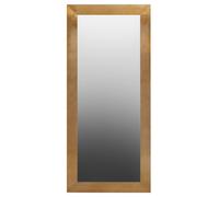 Orsina Minimalist Gold Rectangular Wall Mirror, Brushed Gold Stainless Steel Frame Mirror For Living Room