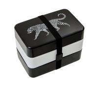 Orsina Minimalist Leopard Lunch Box With Cutlery, Organized Lunch Box, Versatile Box With Reusable Spoon And Fork