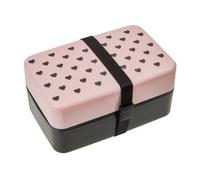 Orsina Minimalist Light Pink Hearts Lunch Box With Cutlery, Organized Lunch Box, Versatile Reusable Lunch Box