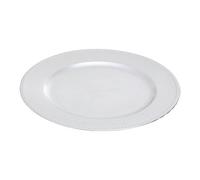 Premier Housewares 36 pc Plate Set Silver Dinner Plates Charger Plates Round Contemporary Small Plates Daily Use Charger Plate w33 x d33 x h2cm