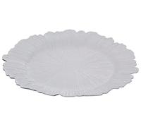 Orsina Minimalist Silver Finish Reef Charger Plate, Functional Dinner Plate For Dinner, Reliable Silver Plate in Off-White Orsina Off-White
