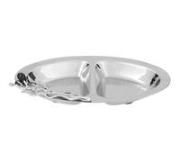 Orsina Miressa 2 Sections Serving Dish in Silver Orsina Silver