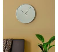 Orsina Mirror Face Wall Clock, Slim Rose Gold Case With Reflective Dial & Black Hands, Analogue Clock For Bedroom in Silver Orsina Silver