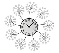 Orsina Mirrored Floret Wall Clock in Silver Orsina Silver