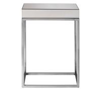 Orsina Mirrored Top Side Table, Stylish Side Table By Couch For Livingroom, Sleek Small Lounge Table For Tea