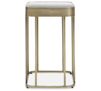 Orsina Mirrored Top Side Table With Gold Polished Frame, Modern Accent Table With Mirrored Glass Top, Side Table