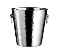 Premier Housewares Stainless Steel Hammered Effect Champagne Bucket, 20 x 22 x 22 cm, Silver