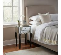 Premier Housewares Orchid 1 Drawer Mirrored Glass Side Table