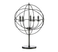 Orsina Modern 5 Arm Table Lamp With Circular Metal Frame, Unique Home Lighting, Decorative Lamp With 5 Bulb Holders