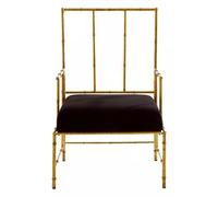 Orsina Modern Accent Chair, Decent Bambo-Style Armchair, Velvet Upholesterd Comfortable Livingroom Chair