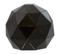 Orsina Silver Finish Table Lamp, Gold Inner Shade Table Light For Living Room, Durable Geometric Lamp in Black Orsina Black