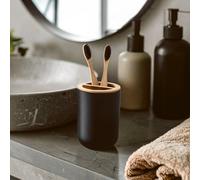 Premier Housewares Black Toothbrush Holder/Electric Toothbrush Holder/Toothbrush Holder/Toothbrush Cup/Electric Black Toothbrush Holder/Perfect For Brushing Teeth
