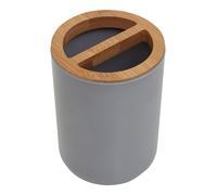 Orsina Modern Black Toothbrush Holder, Toothbrush Cup With Divider, Holder For Bathroom Accessories in Grey Orsina Grey