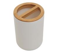 Orsina Modern Black Toothbrush Holder, Toothbrush Cup With Divider, Holder For Bathroom Accessories in White Orsina White