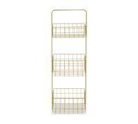 Orsina Modern Design 3 Tier Black Storage Caddy With Handles, Wire Shower Caddy, Organiser Shelf For Laundry in Gold Orsina Gold