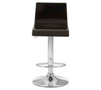 Baina Black Acrylic Bar Stool with Chrome Base - Silver
