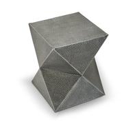 Orsina Modern Design Inverted Triangular Stool, Antique Zinc Finish Luxury Stool For Outdoor Patio, Kitchen Stool