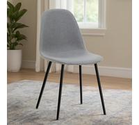 Interiors By Ph Mink Fabric Dining Chair, Brown