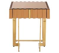 Orsina Modern Design Side Table, Spacious Nesting Table For Patio, Classic Bedside Table, Distinctive Square Table in Gold Orsina Gold
