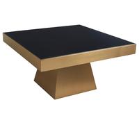 Orsina Modern Design Square Gold Finish Coffee Table, Stunning Modern Coffee Table, Functional Decorative Table Orsina Gold