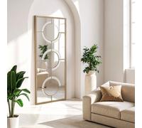 Orsina Modern Design Wall Mirror, Mid Century Hallway Mirror in Silver Orsina Silver