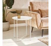 Interiors by PH Acero Round White Side Table