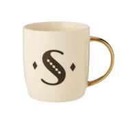 Mimo Diamond Deco S Letter Monogram Mug Premier Housewares Gold One Size