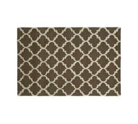 Orsina Modern Grey & White Hand Tufted Rug, Wool & Cotton Blend Soft Decorative Floor Rug, Circle Line Pattern Rug in Brown | Size: 120 cm x 180 cm Orsina Brown 120 cm x 180 cm