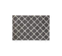 Orsina Modern Grey & White Hand Tufted Rug, Wool & Cotton Blend Soft Decorative Floor Rug, Circle Line Pattern Rug | Size: 120 cm x 180 cm Orsina Grey 120 cm x 180 cm