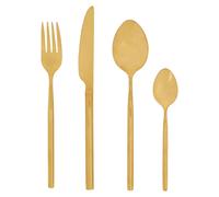 Modern Retro 16 Pc Gold Finish Cutlery Set Premier Housewares Gold One Size