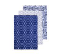 Premier Housewares Tea Towels, Cotton, Blue/White
