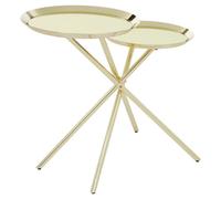 Orsina Modern Side Table With Reflective Tops, Contemporary Side Table With Multiple Table Tops, Luxury Side Table