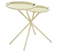 Orsina Modern Side Table with Reflective Tops, Contemporary Side Table with Multiple Table Tops, Luxury Side Table in Gold Orsina Gold
