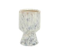 Orsina Modern Small Indoor Planter, Beige Planter, Contemporary Standalone, Flower, And Herb Planter, Round Planter