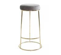 Orsina Modern Style Grey Velvet Tall Bar Stool, Stable Bar Stool For Breakfast, Robust Design Bar Stool For Kitchen in Light Grey Orsina Light Grey