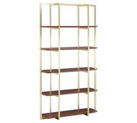 Orsina Modern Walnut Wood Shelf Unit,bookcase Shelving With Natural Walnut Grain,display Unit,wall Shelving Units