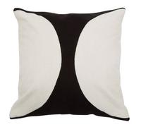 Orsina Monochrome Semi-Circular Square Cushion, Colourful Patterned Cushion For Living Room, Large Cushion For Sofa