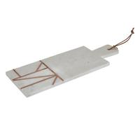 Orsina Monzaro White Marble And Copper Inlay Serving Board