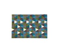 Orsina Multicoloured Hand Tufted Small Rug, Geometric Pattern Wool Cotton Blend Rug, Soft Underfoot Modern Area Rug