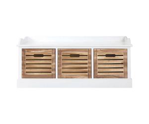 Orsina Natural And White 3 Drawer Chest, Contemporary Drawer Chest, Modern Drawers Unit, White 3 Drawer Dresser Unit