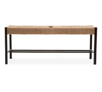 Orsina Natural Elegance of Bench, Sturdy & Durable Handwoven Bench, Minimalist Design Simple Bench in Black Orsina Black