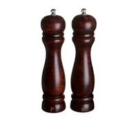 Interiors By Ph Rubberwood Salt And Pepper Mill Set - 8In, Brown